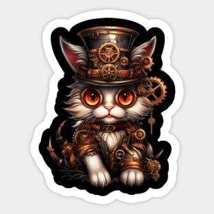 Cat Halloween Steampunk for Cat Lover Sticker